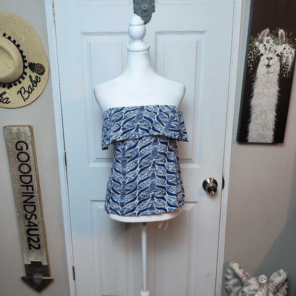 LILLY PULITZER WILEY TUBE TOP WOMENS  WHALE A MERMAIDS TAIL SIZE Small